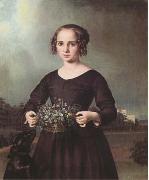 Ferdinand von Rayski Portrait of a Young Girl (mk09)